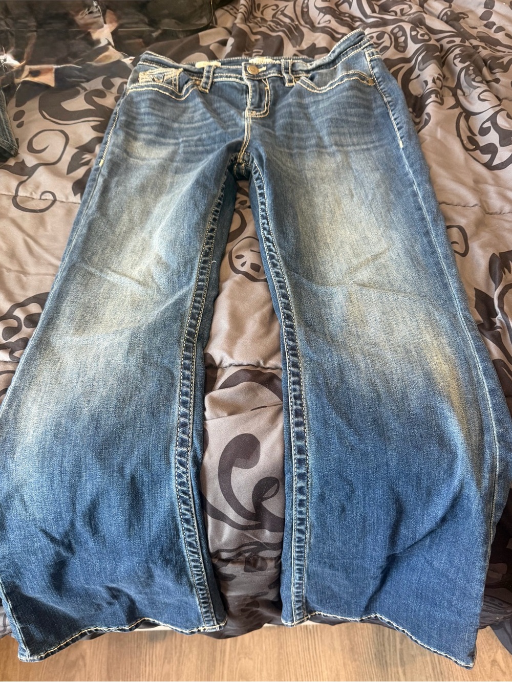 Vigoss Blue Wide Leg Flare Jeans